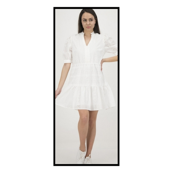 Dresses & Skirts - White Schiffli Embroidered Dress